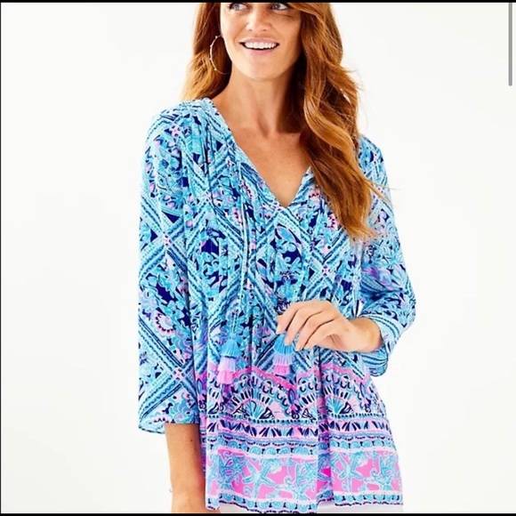Nwot lilly pulitzer xxs marilina tunic top - Picture 1 of 3